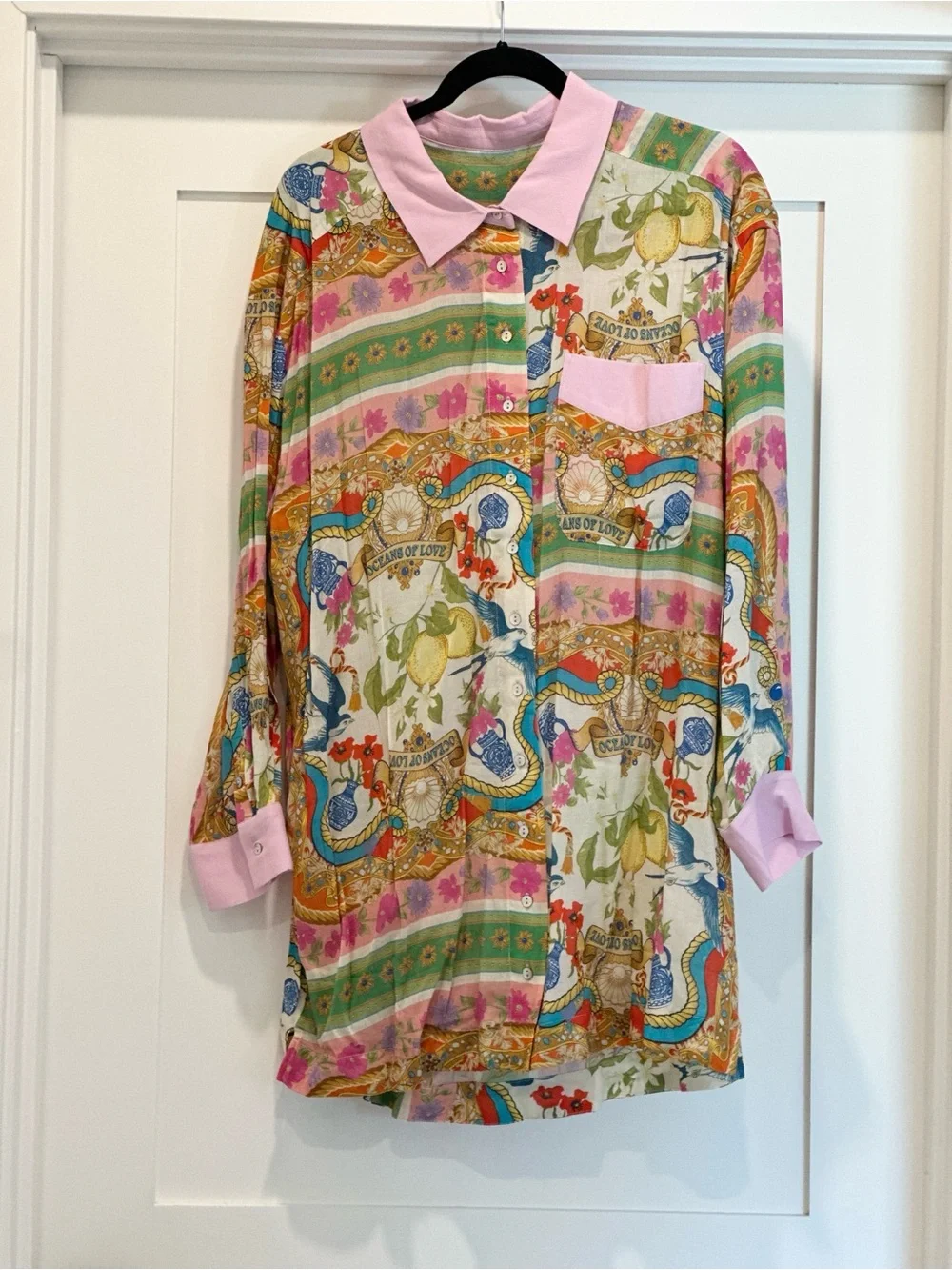 Spell Maddelena Shirt in Mosaic - Multicolor Paisley Button-Up Shirt - Picture 4 of 6